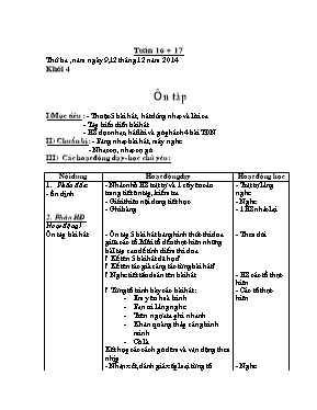 Giáo án Âm nhạc Lớp 4 - Tuần 16